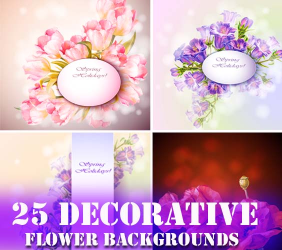 25 Decorative Flowers Backgrounds